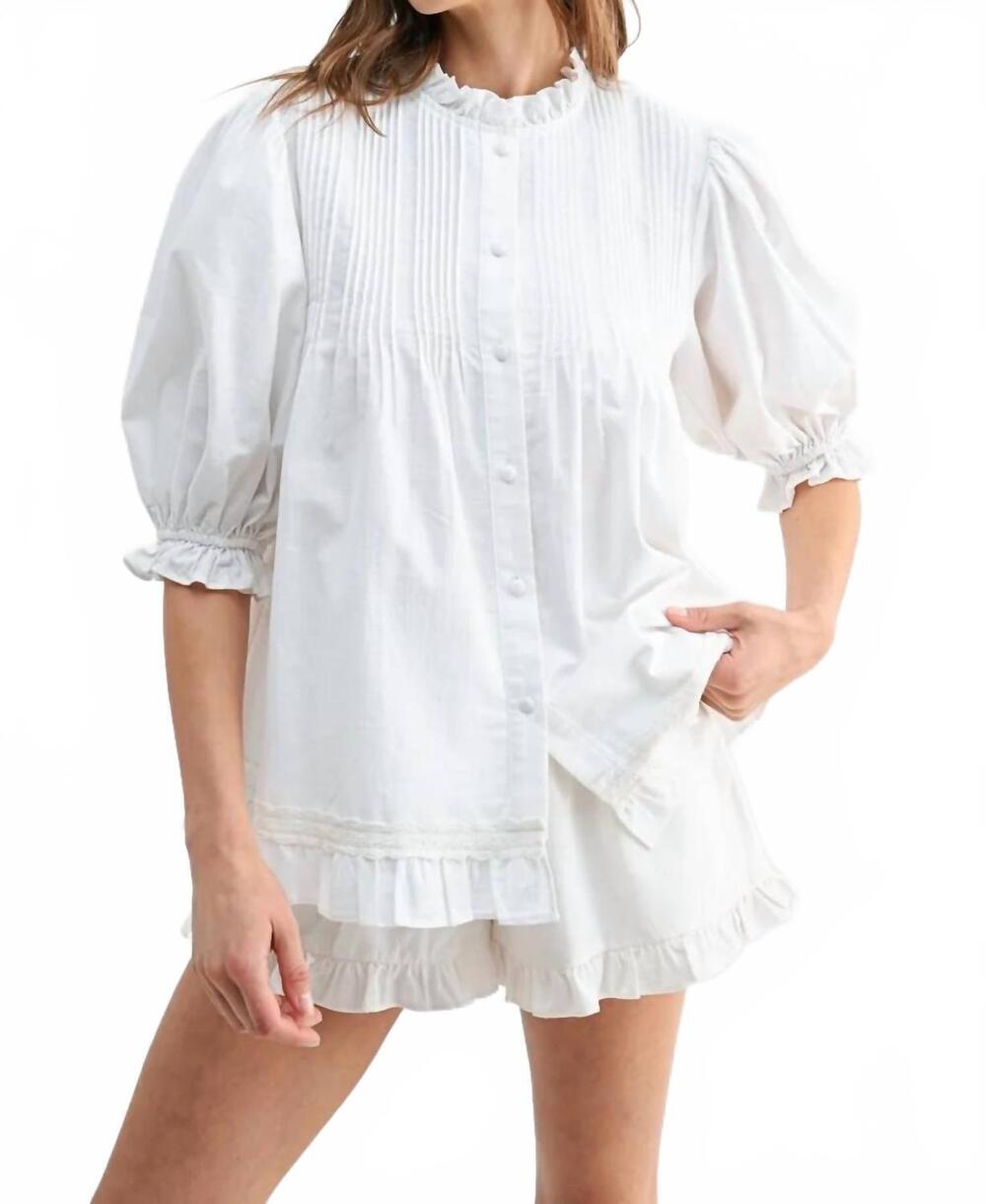 NEW REMINISCENCE vionnet top in white